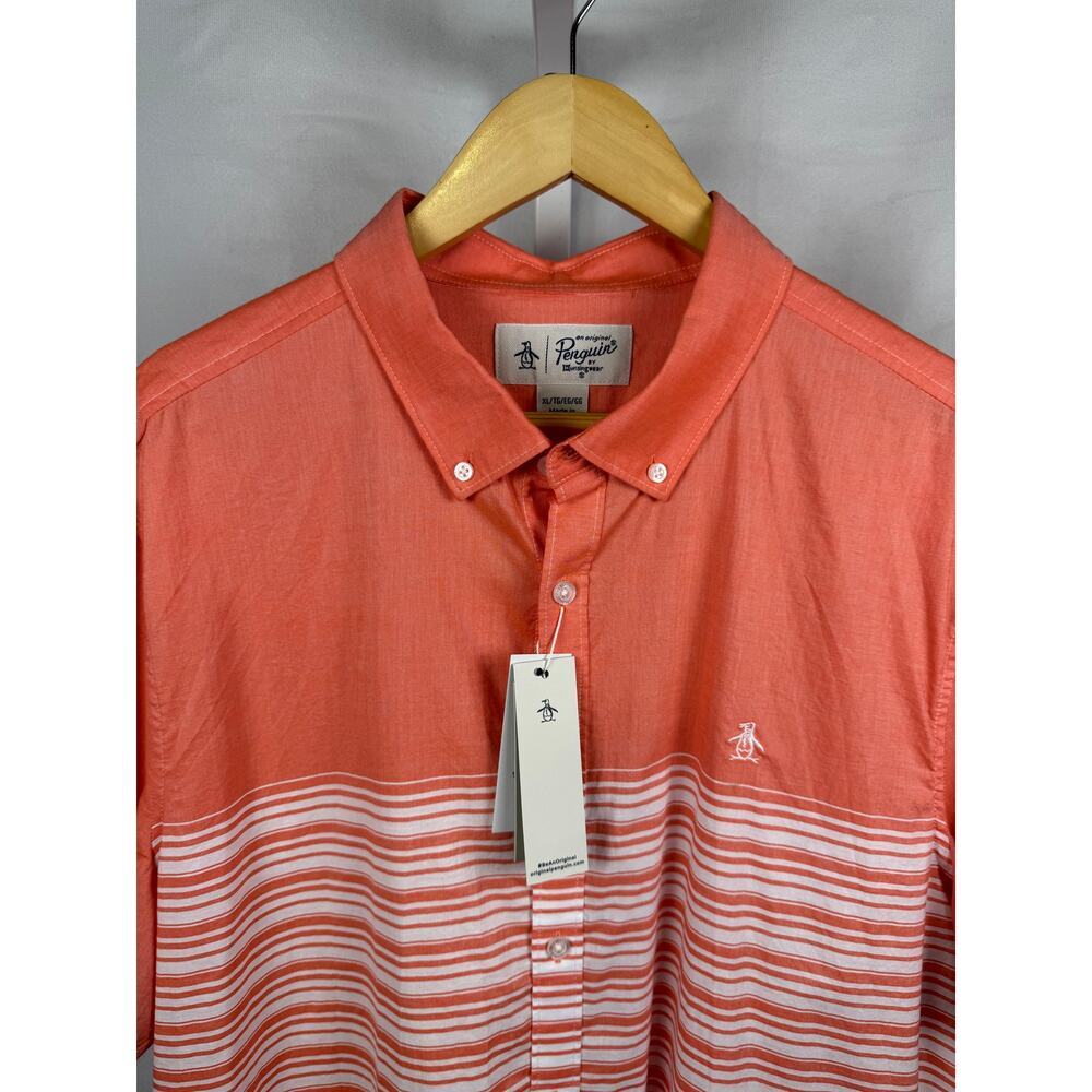 Original Penguin Short Sleeve Button Up NEW 100% Cotton Men's Size XL - Picture 3 of 8